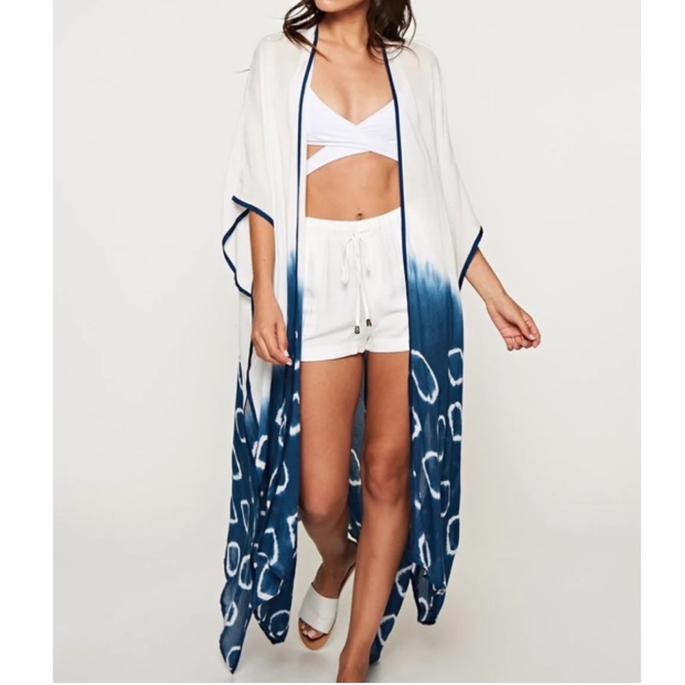 Love Stitch One Size Blue and White Swim Coverup